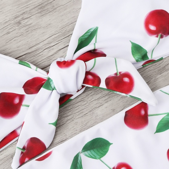 Fruit Print Knot Bikini Set - Picture 3 of 8